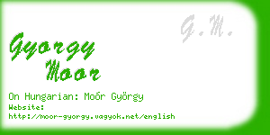 gyorgy moor business card
